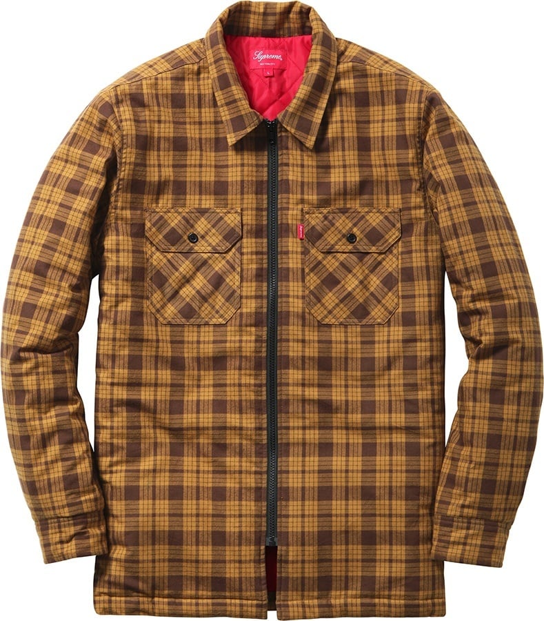 Quilted Zip Flannel Shirt view 3